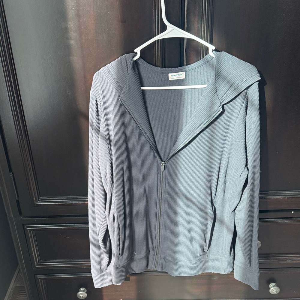 Tommy John Men's Zip-Up Hoodie in Gray